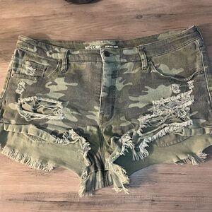 Mossimo Supply Co. Green High-Rise Shorts